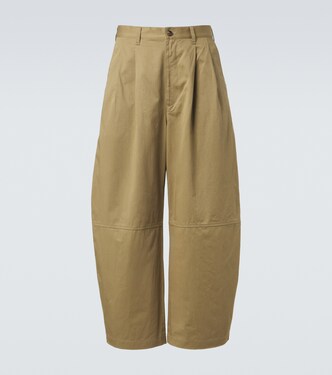 Pantalones chinos barrel de algodón y lino | Comme des Garçons Homme