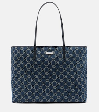 Tote Bag Essence Large aus Denim mit Leder | Gucci