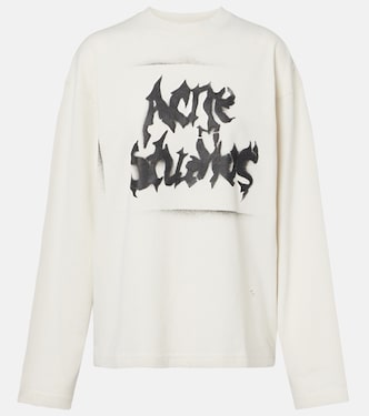 Logo cotton-blend jersey sweatshirt | Acne Studios