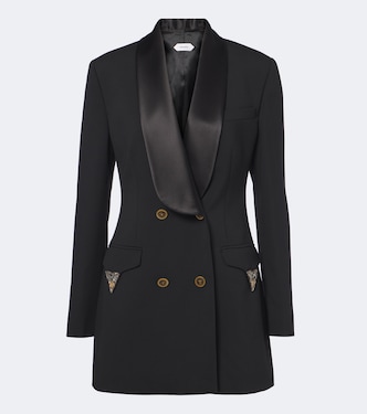 Embellished wool tuxedo jacket | Versace