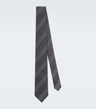 Striped silk tie | Brunello Cucinelli