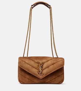 Schultertasche Loulou Small aus Matelassé-Veloursleder | Saint Laurent