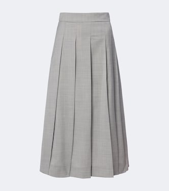 Pleated virgin wool maxi skirt | 'S Max Mara