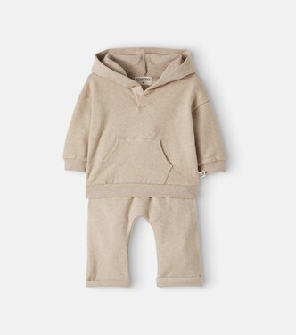 Baby cotton-blend hoodie and pants set | Cozmo