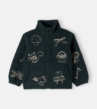 Chaqueta de teddy bordada | Tinycottons