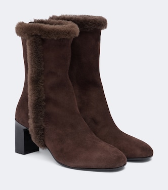 Ankle Boots Daze aus Veloursleder mit Shearling | Jimmy Choo