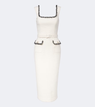 Jacquie belted tweed midi dress | Rebecca Vallance