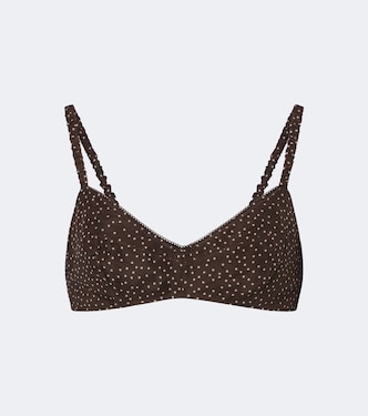 Polka-dot silk organza bra top | SIR