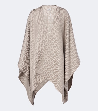 FF wool and silk poncho | Fendi