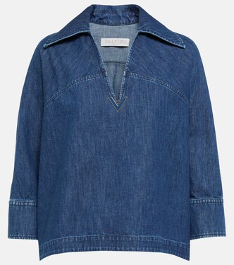 Top en jean à ornement | Valentino