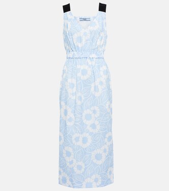 Bedrucktes Midikleid aus Popeline | Prada