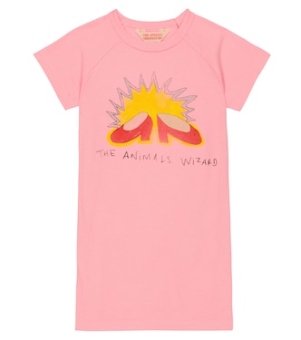 Gorilla printed cotton T-shirt dress | The Animals Observatory