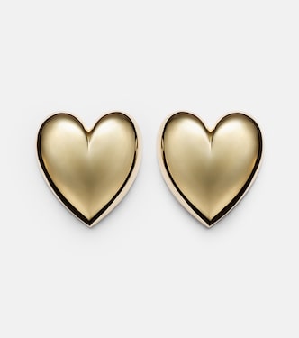 Pendientes Puffy Heart chapados en oro | Jennifer Fisher