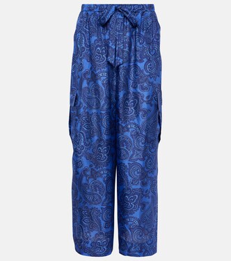 Ottie paisley silk habotai wide-leg pants | Zimmermann