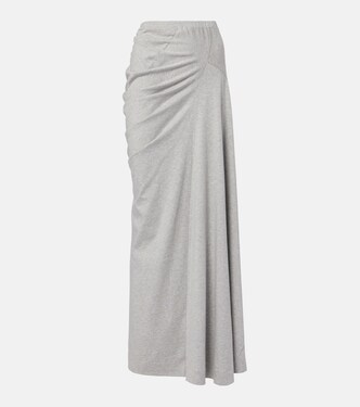 Draped cotton jersey maxi skirt | Dries Van Noten