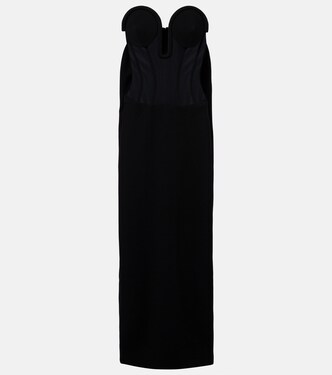 Robe bustier longue en crêpe et tulle | Jean Paul Gaultier