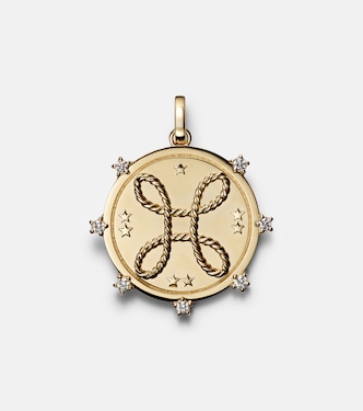 Love 18kt gold pendant with diamonds | FoundRae