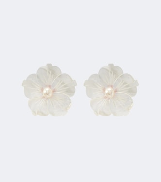 Zia floral mother-of-pearl earrings | Jennifer Behr