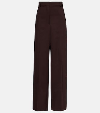 Pantalon ample à taille haute en laine | Stella McCartney