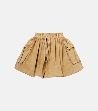 Cotton-blend miniskirt | Ganni