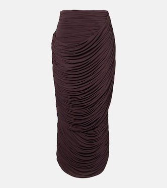 Draped high-rise maxi skirt | Magda Butrym
