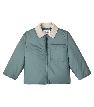 Baby corduroy-trimmed technical jacket | Il Gufo