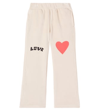 Heart cotton-blend velour sweatpants | Jellymallow