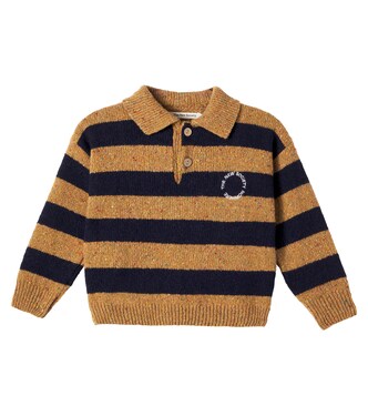 Jorge striped wool-blend polo sweater | The New Society