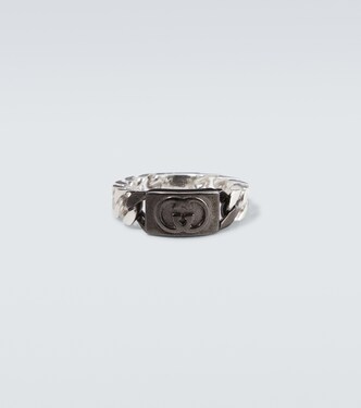 Anello Interlocking G in argento sterling | Gucci