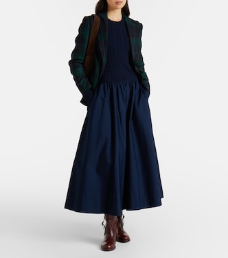 polo ralph lauren pleated polo maxi dress Polo Ralph Lauren Hybrid Jumper-pleated Dress in Blue