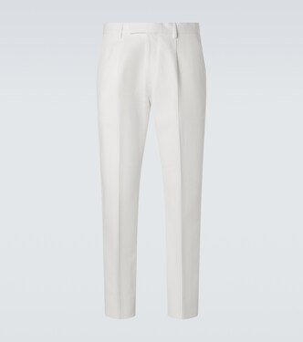 Cotton and linen straight pants | Zegna