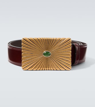 Embellished leather belt | Versace