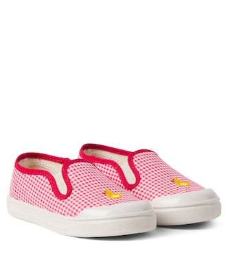 Checked embroidered slip-on sneakers | PèPè