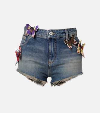 Embroidered denim short | Blumarine