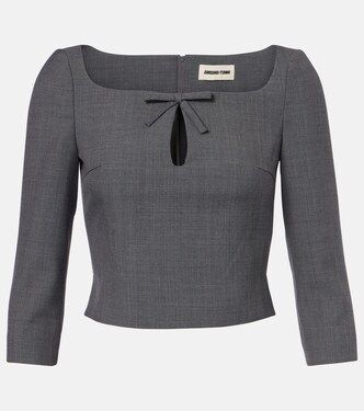 Bow-detail cutout top | Shushu/Tong