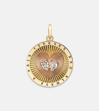 True Love Forever A Pair 18kt gold pendant with diamonds | FoundRae