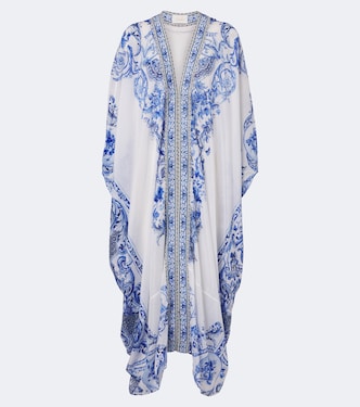 Embellished printed cotton and silk kaftan | Camilla