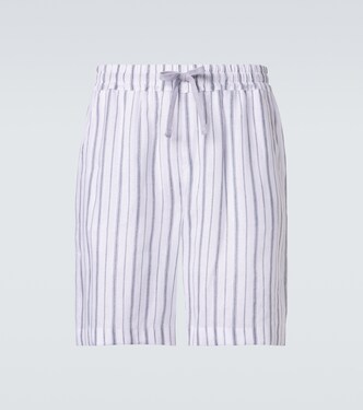 Striped linen Bermuda shorts | Fedeli