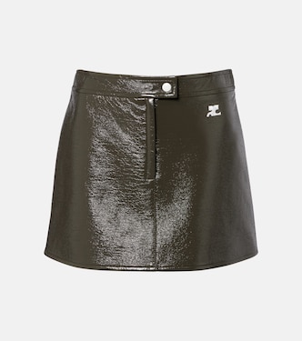 Cotton-blend vinyl miniskirt | Courrèges