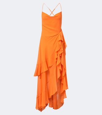Samara gathered chiffon maxi dress | Retrofête