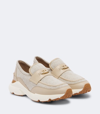 Zapatillas slip-on de malla con piel | Tod's