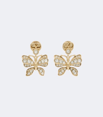 Flutterby VLogo Swarovski®-embellished earrings | Valentino Garavani