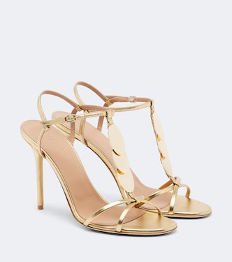 Kali embellished metallic leather sandals | Malone Souliers