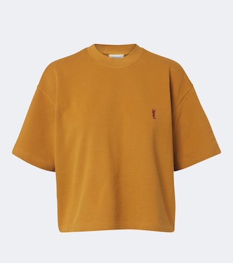 Cassandre oversized cotton piqué T-shirt | Saint Laurent