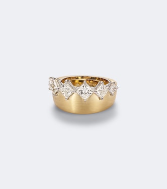 Anello Me in oro giallo e bianco 18kt con diamanti | Nikos Koulis