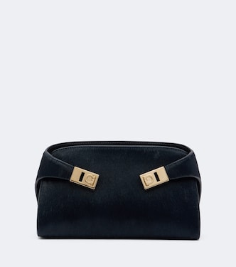 Hug Small calf hair clutch | Ferragamo