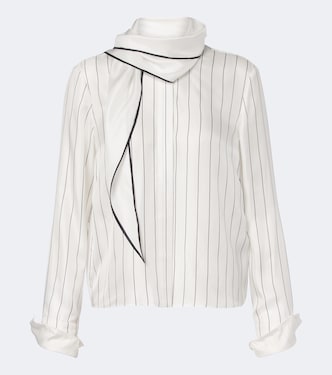 Stripes With A Twist silk twill blouse | Dorothee Schumacher