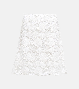 Falda midi en mezcla de algodón bordada | Giambattista Valli