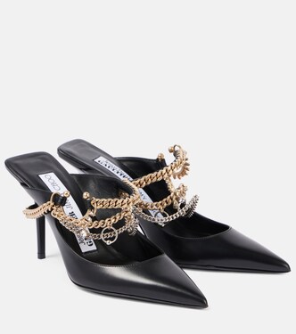 x Jean Paul Gaultier embellished leather slingback pumps | Jimmy Choo
