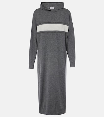 Midikleid aus Wolle, Kaschmir und Seide | Brunello Cucinelli